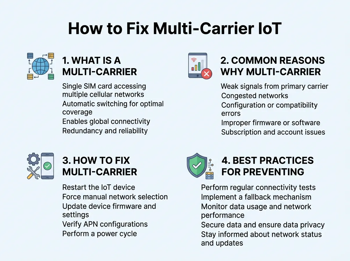 How to Fix Multi-Carrier IoT SIM Card Connectivity Issues?
