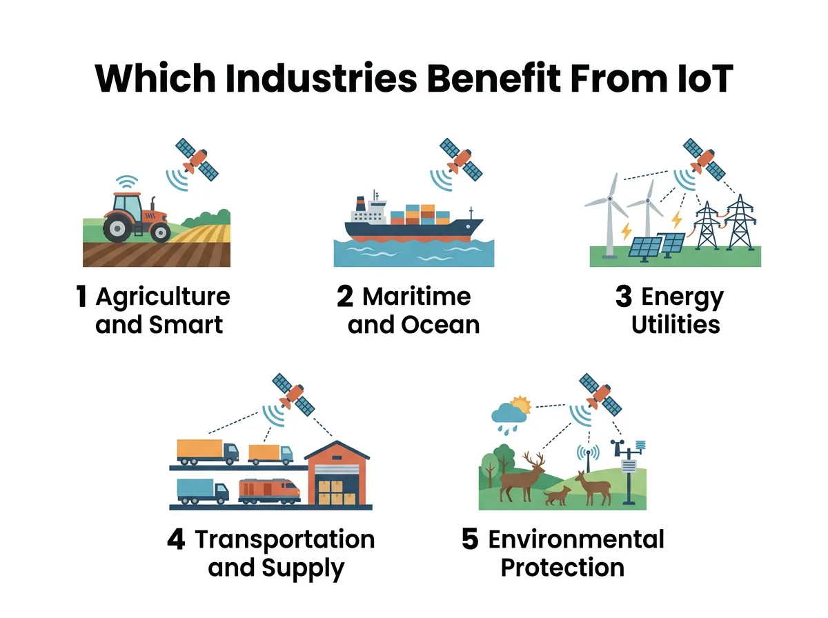 Which Industries Benefit From IoT Satellite Connectivity?